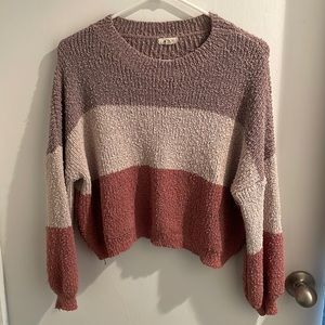 Multi-color Cropped Sweater